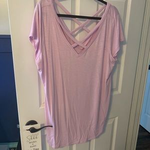 Light pink maternity shirt